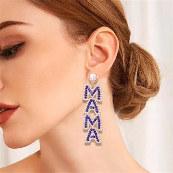 Faux Pearl & Rhinestone Statement Jewelry, Perfect Mom Gift - Picture 2 of 4